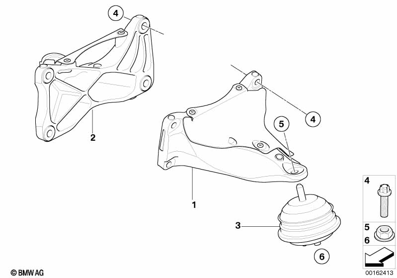 Engine suspension - BMW 3-Series, E92, M3 WD91, 2006-2010 - Genuine ...
